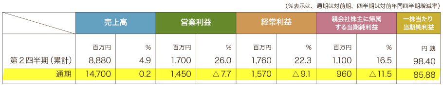 平成29年5月期の連結業績予想